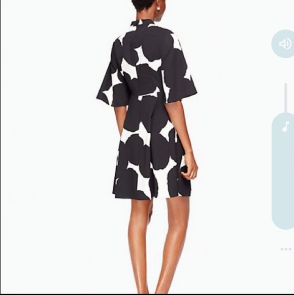 Kate Spade Black and White Blotch Zippered Dress - Picture 3 of 6